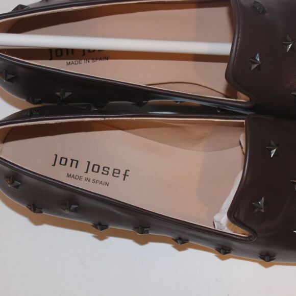 NWT Anthropologie Jon Josef Pandora Brown Leather Bronze Loafers 6 - Picture 8 of 11